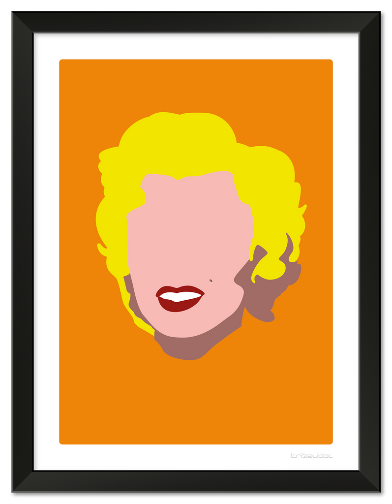 Marilyn - Orange 50 x 70cm Black frame Tru Vue Museum glass