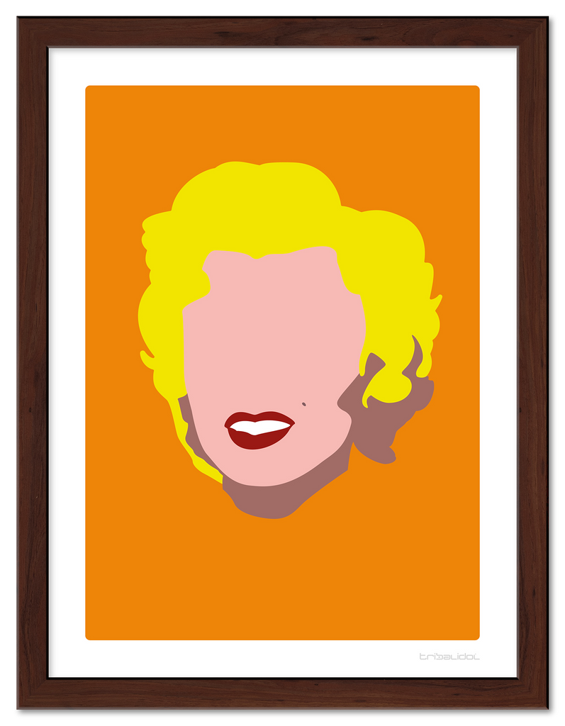 Marilyn - Orange 50 x 70cm Brown frame Tru Vue Museum glass