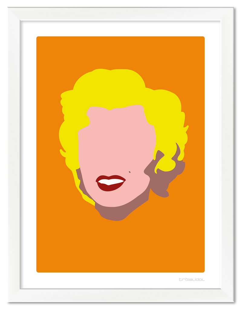 Marilyn - Orange 50 x 70cm White frame Tru Vue Museum glass