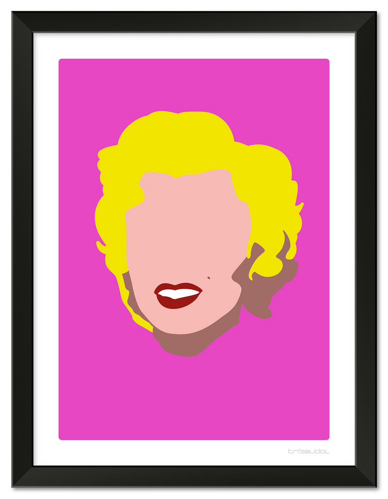 Marilyn - Pink 50 x 70cm Black frame Tru Vue Museum glass