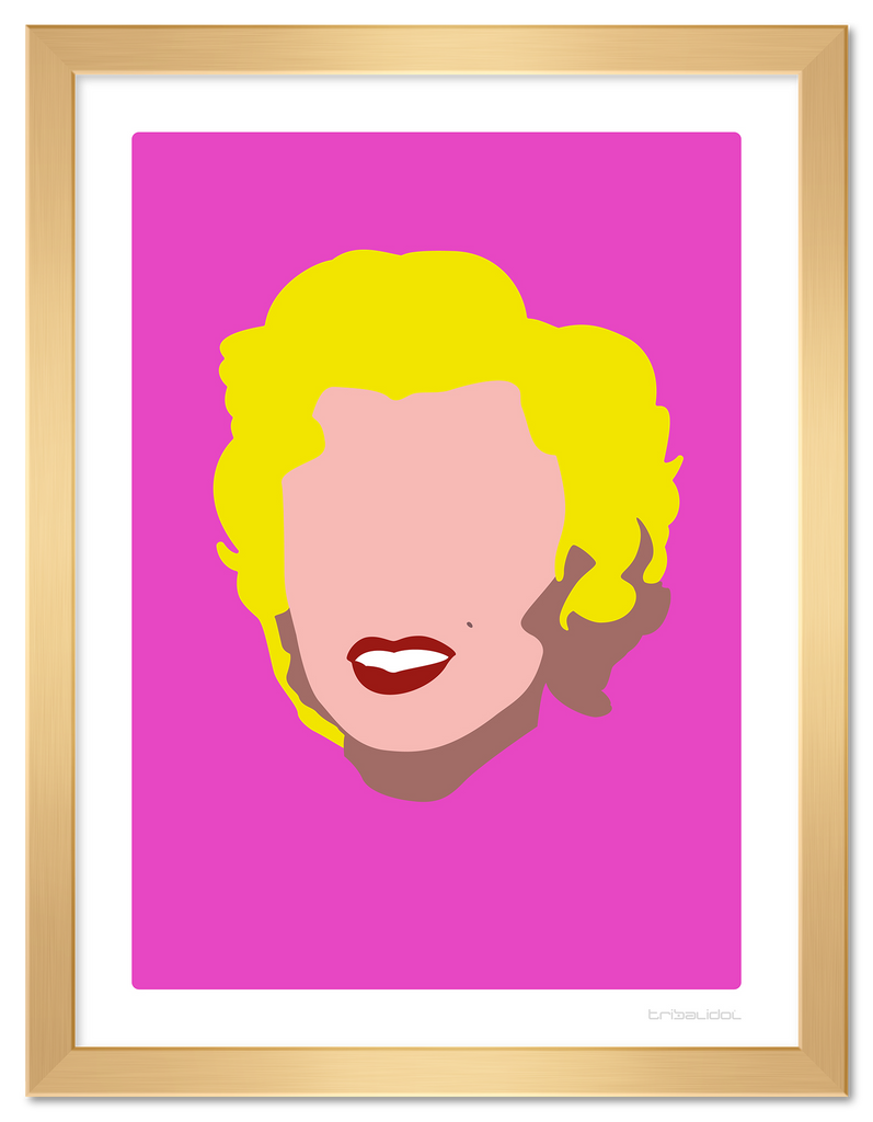 Marilyn - Pink 50 x 70cm Gold frame Tru Vue Museum glass