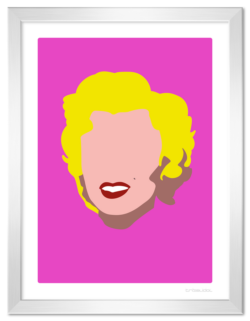 Marilyn - Pink 50 x 70cm Silver frame Tru Vue Museum glass