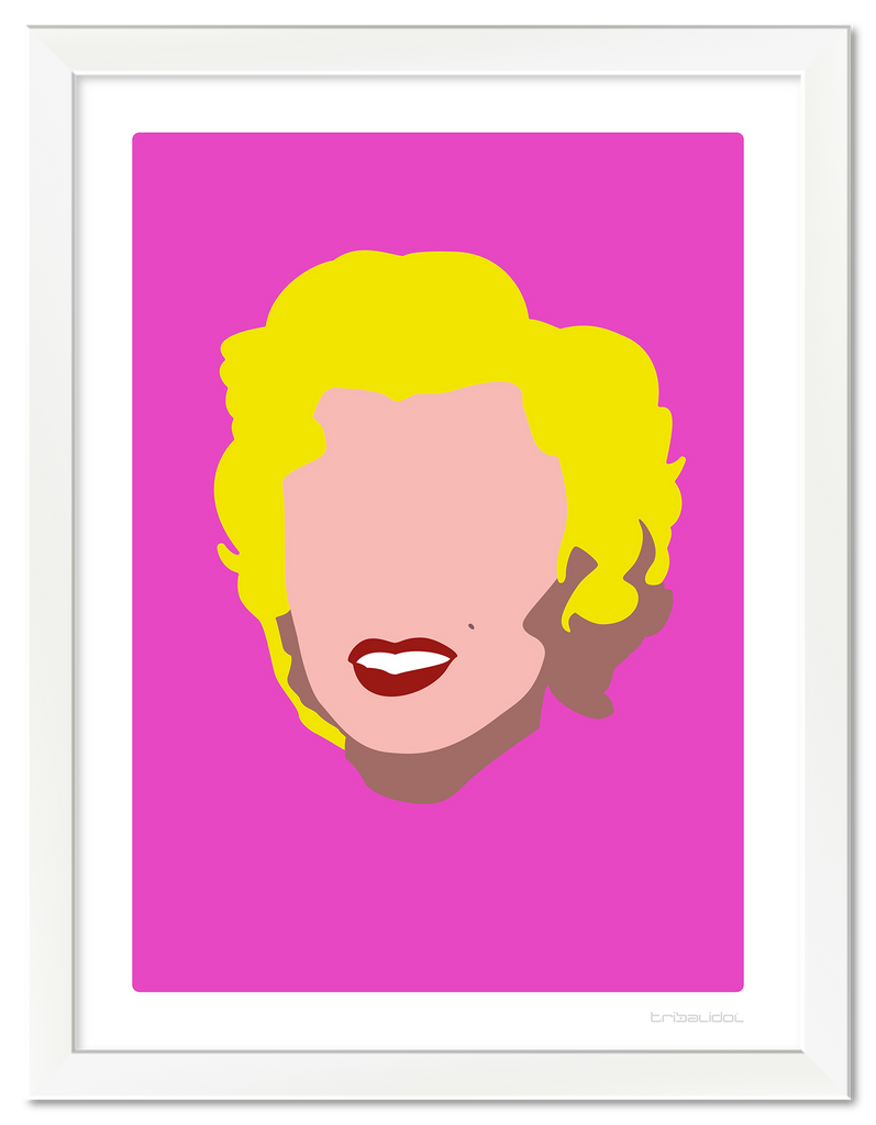 Marilyn - Pink 50 x 70cm White frame Tru Vue Museum glass