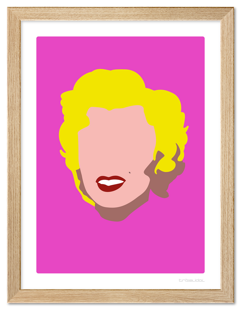 Marilyn - Pink 50 x 70cm Wood frame Tru Vue Museum glass