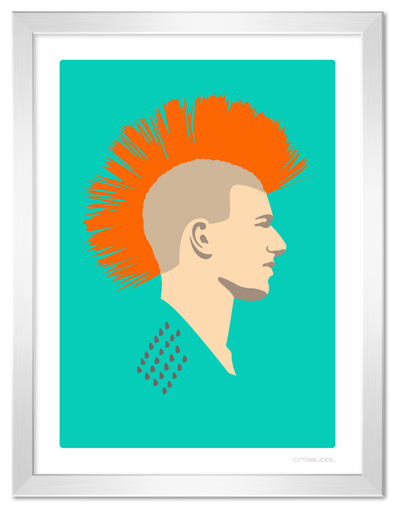 Punk - Orange Hair 50 x 70cm Silver frame Tru Vue Museum glass