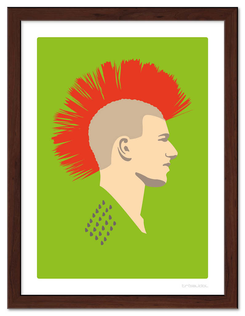 Punk - Red Hair 50 x 70cm Brown frame Tru Vue Museum glass