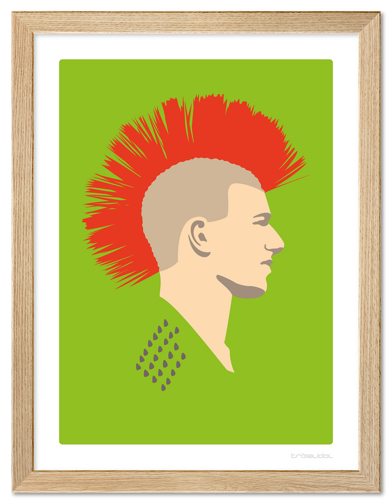 Punk - Red Hair 50 x 70cm Wood frame Tru Vue Museum glass