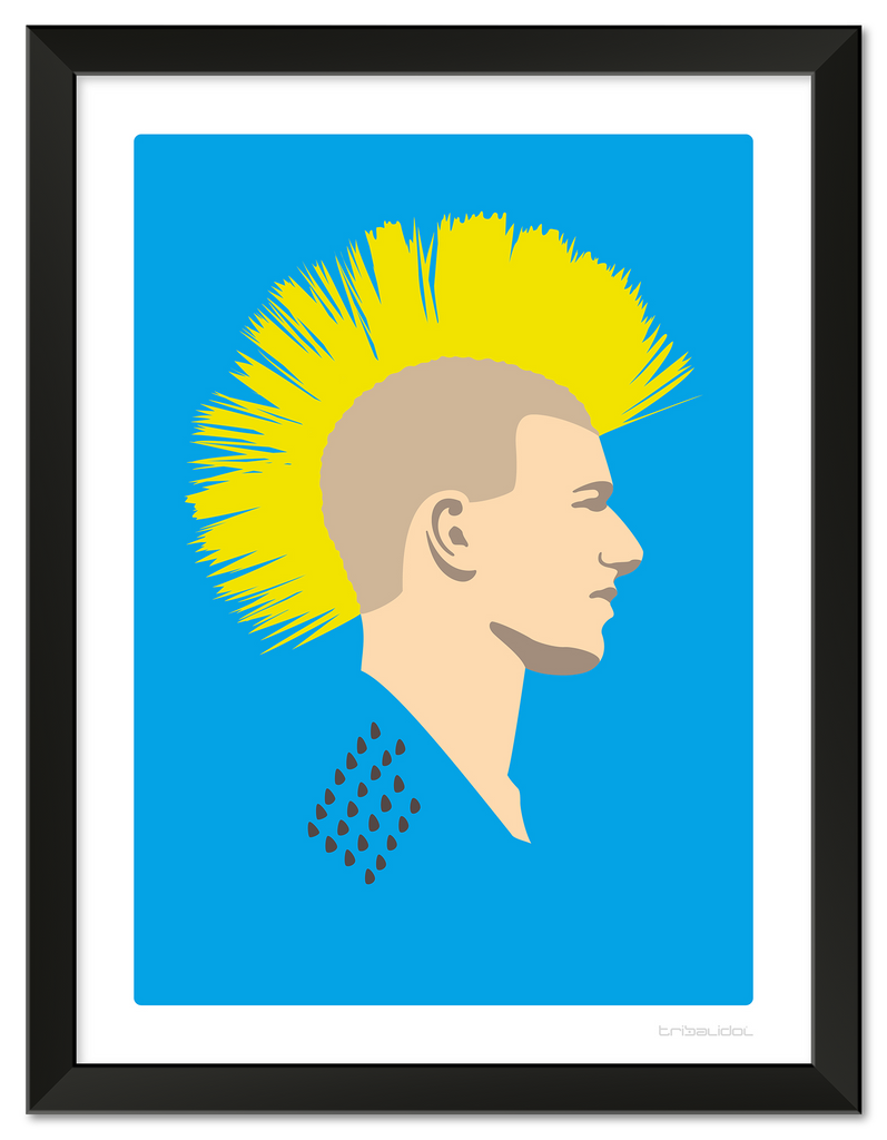 Punk - Yellow Hair 50 x 70cm Black frame Tru Vue Museum glass