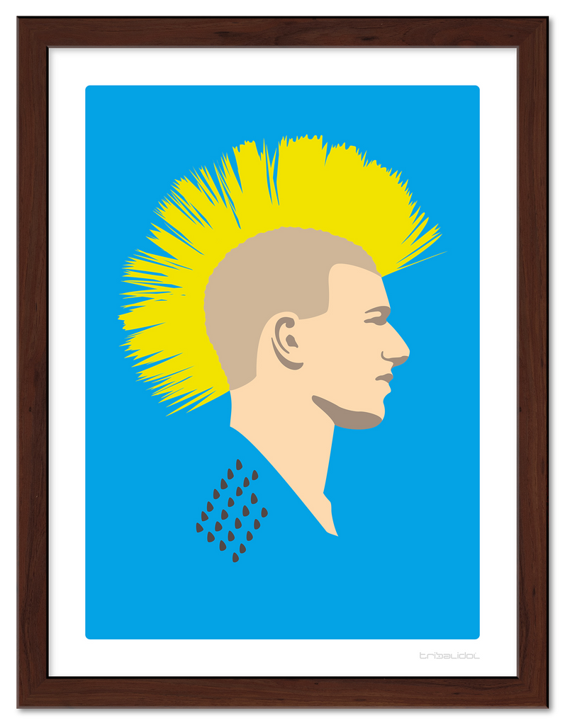 Punk - Yellow Hair 50 x 70cm Brown frame Tru Vue Museum glass