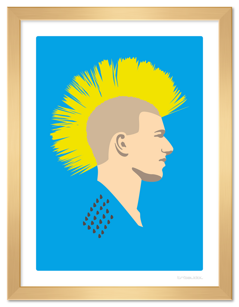 Punk - Yellow Hair 50 x 70cm Gold frame Tru Vue Museum glass