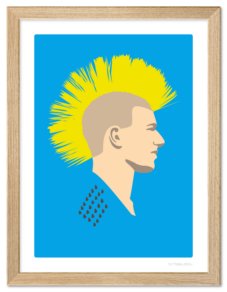 Punk - Yellow Hair 50 x 70cm Wood frame Tru Vue Museum glass