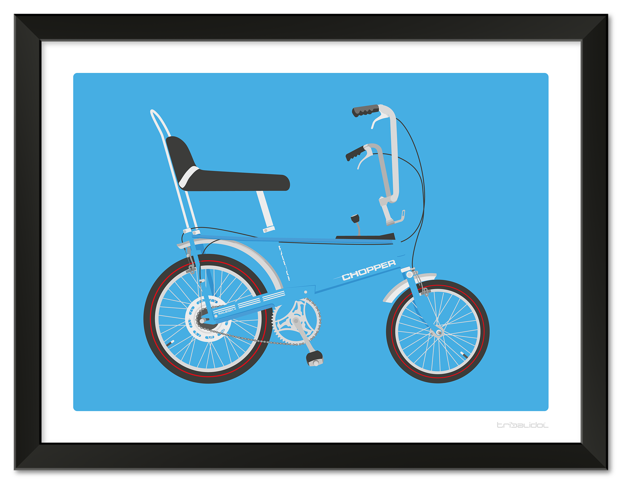 Chopper bike blue sales