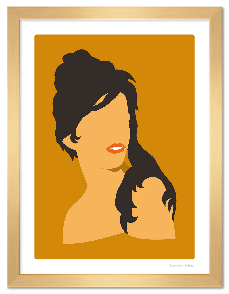 Tina - Coffee 50 x 70cm Gold frame Tru Vue Museum glass